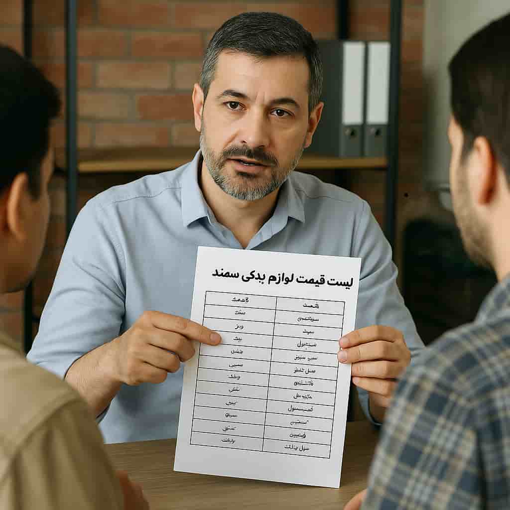 لیست قیمت لوازم یدکی سمند-سالوک