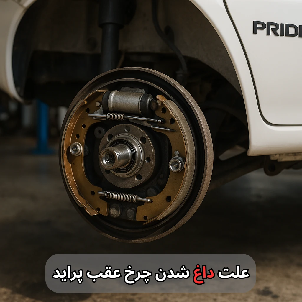 علت داغ شدن چرخ عقب پراید-سالوک